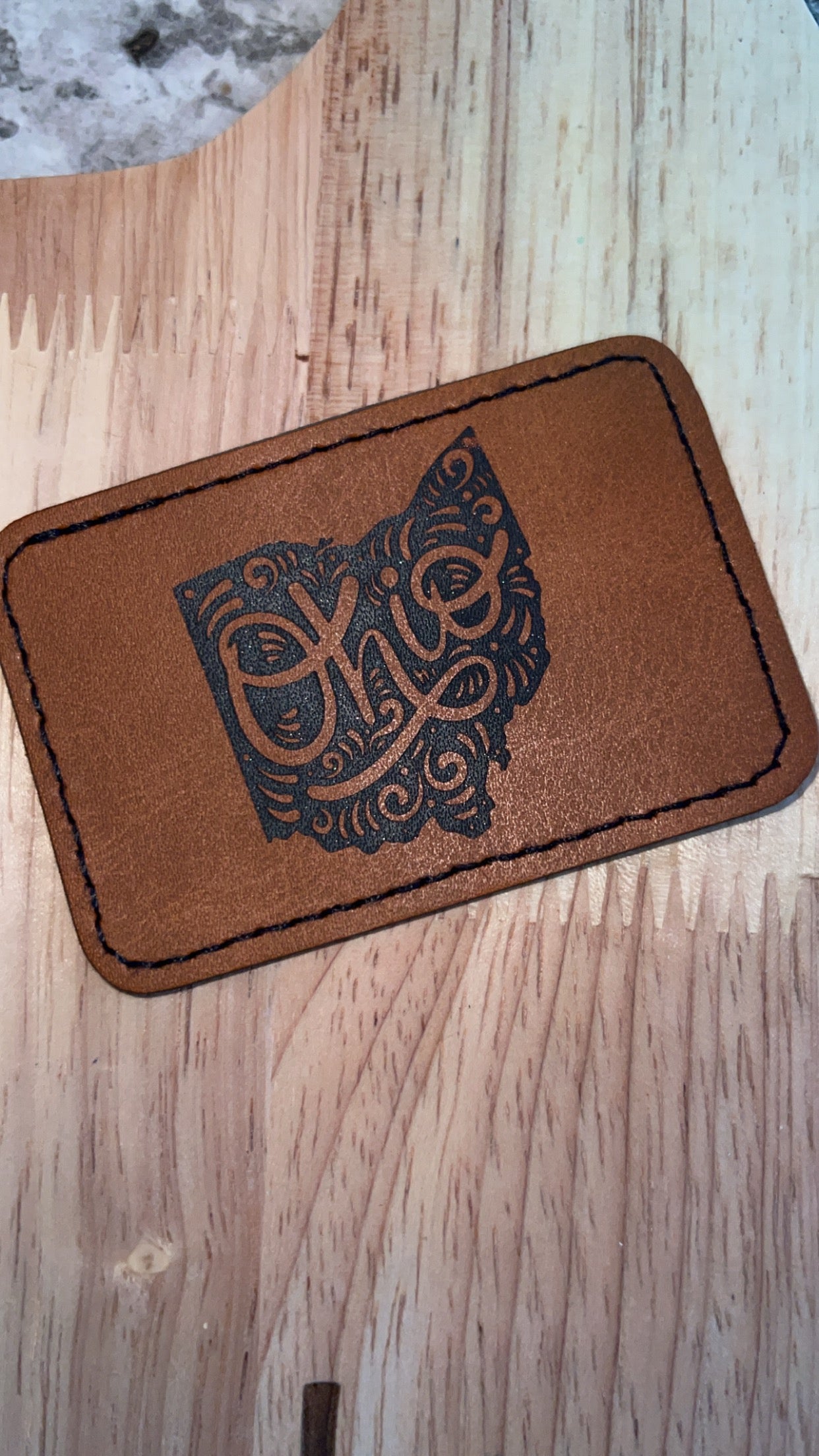 Leather Ohio Patch